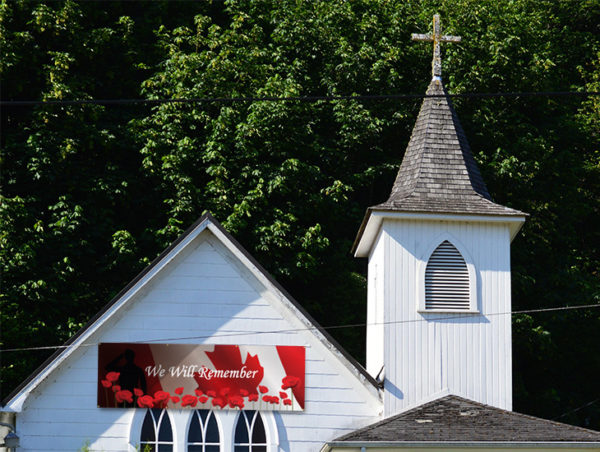 Demo on a church.