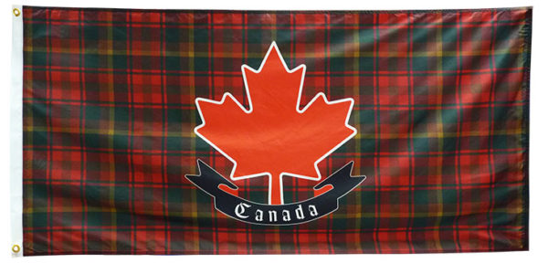 Maple Leaf Tartan flag (70D nylon with grommets)