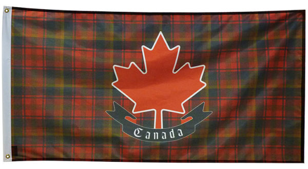 Maple Leaf Tartan flag (polyknit with grommets)